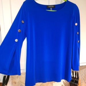 Royal blue size M blouse by Kasper.  Like new!
